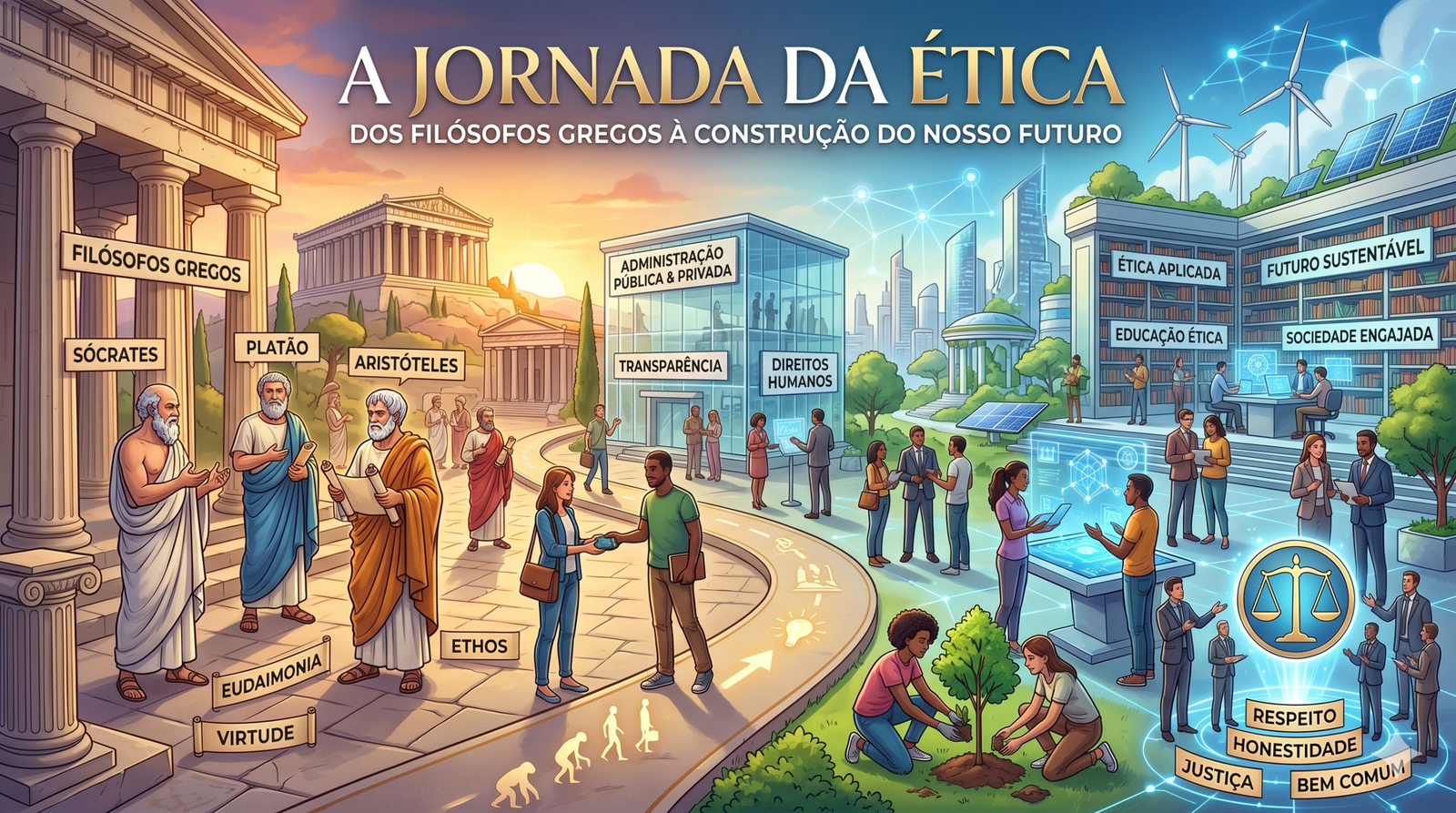 A Jornada da Ética: Dos Filósofos Gregos à Construção do Nosso Futuro
