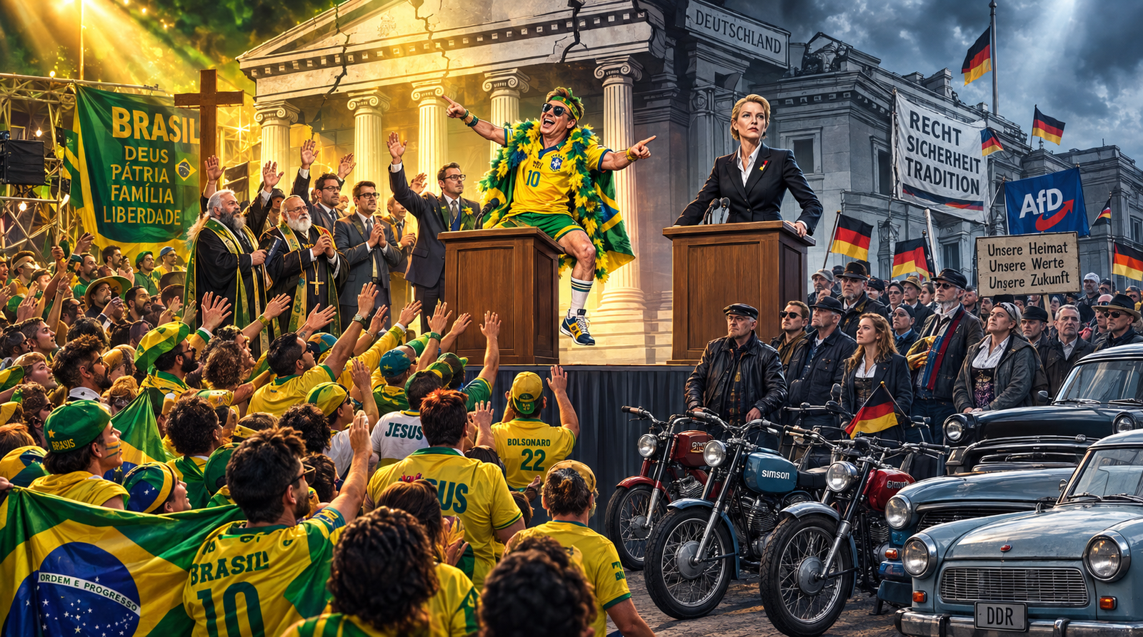Brazilian and German Rally Divide